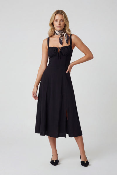 Cameron Tie Keyhole Midi Sundress