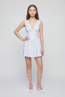 Ditsy Floral Corset Bodice Mini Dress