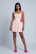 Floral Corset Bodice Peasant Dress