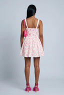 Floral Corset Bodice Peasant Dress