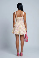 Floral Corset Bodice Peasant Dress