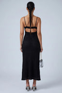 Lace Keyhole Back Maxi Dress