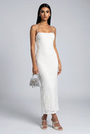 Lace Keyhole Back Maxi Dress