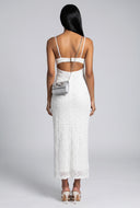 Lace Keyhole Back Maxi Dress