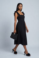 Lace Up Back Midi Dress