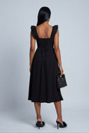 Lace Up Back Midi Dress
