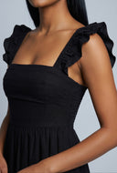 Lace Up Back Midi Dress
