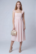 Lace Up Back Midi Dress