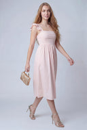 Lace Up Back Midi Dress