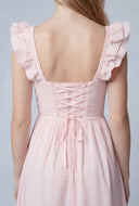 Lace Up Back Midi Dress