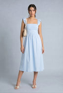 Lace Up Back Midi Dress