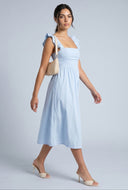 Lace Up Back Midi Dress