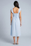 Lace Up Back Midi Dress