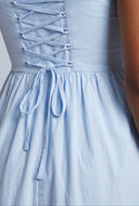 Lace Up Back Midi Dress