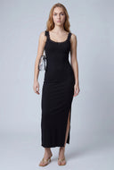 Deborah Ribbed Lace Trim Tank Dress