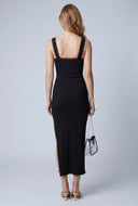 Deborah Ribbed Lace Trim Tank Dress