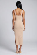 Deborah Ribbed Lace Trim Tank Dress