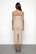 Myra Contrast Square Neck Bodycon Dress