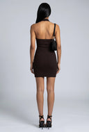Arisbeth Ribbed Collared Halter Dress