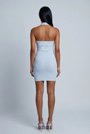Arisbeth Ribbed Collared Halter Dress