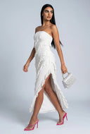 Skyler Ruffle Maxi Tube Dress