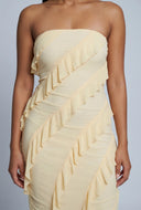 Skyler Ruffle Maxi Tube Dress
