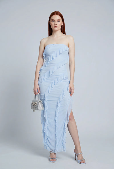 Skyler Ruffle Maxi Tube Dress