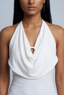 Cowl Neck Halter Mini Dress