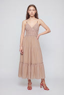 Crochet Tie Back Midi Dress