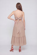 Crochet Tie Back Midi Dress