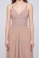 Crochet Tie Back Midi Dress