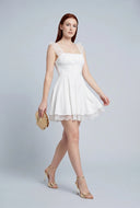 Vienna Lace Trim Skater Dress