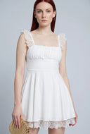 Vienna Lace Trim Skater Dress