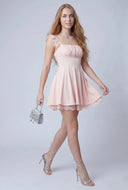 Vienna Lace Trim Skater Dress