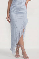 Glam Strapless Asymmetrical Dress