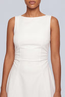Boat Neck Mini Dress