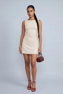 Boat Neck Mini Dress