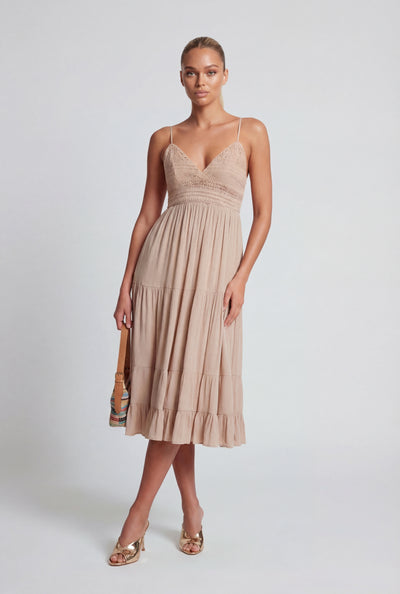 Maryam Tiered Pocket A-Line Sundress
