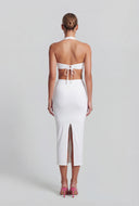 Keyhole Back Halter Maxi Dress