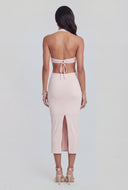 Keyhole Back Halter Maxi Dress