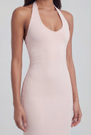 Keyhole Back Halter Maxi Dress