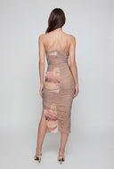 Flora Ruched Mesh Cami Dress