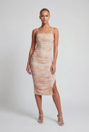 Natasha Marbled Mesh Cami Dress