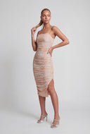 Natasha Marbled Mesh Cami Dress