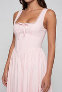 Sleeveless Corset Bodice Peasant Dress
