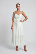 Crochet Insert Tiered Hem Sundress