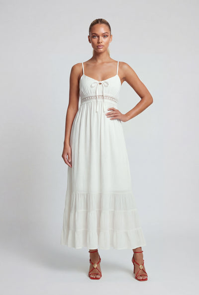 Crochet Insert Tiered Hem Sundress