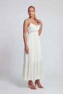 Crochet Insert Tiered Hem Sundress