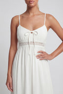 Crochet Insert Tiered Hem Sundress