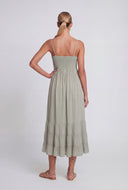Crochet Insert Tiered Hem Sundress